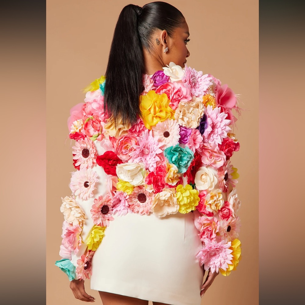 Fashion Nova Vibrant Floral Bomber Jacket - Picture 3 of 8